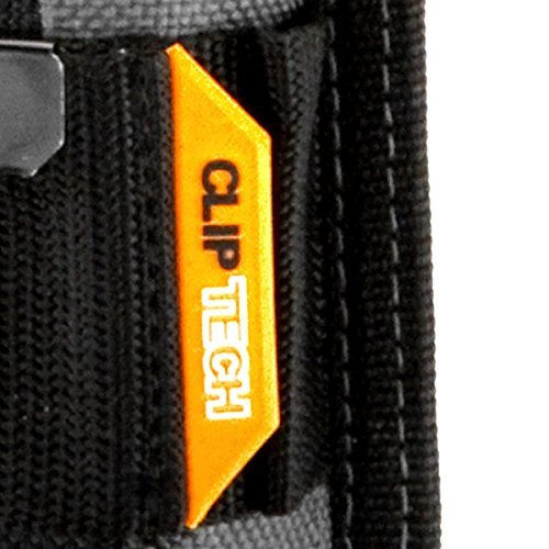 ToughBuilt - Utility Pouch 6 Pockets and Loops, Steel Belt Clip, Tape Measure Clip, Heavy-Duty Construction, Plastic-Lined Utility Knife Pocket, Tool Storage/Organizer Box - (TB-30) ToughBuilt