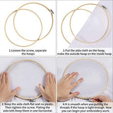 Santune 3 Sets Embroidery Cross Stitch Kits with Instructions,Needlepoint Kit with 3 Stamped Clothes,1 Hoop and 6 Needles,Mothers Day Gifts