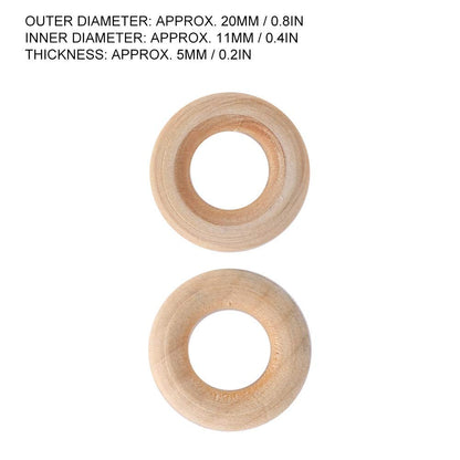 Wooden Rings, 200pcs 20mm Wooden Rings for Crafts, Unfinished Wood Rings Smooth Wood Circles for DIY Connectors, and Jewelry Making - WoodArtSupply