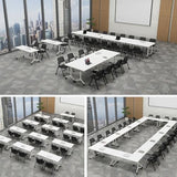 Okeysen Conference Room Table 1 Pack, Modern Folding Training Tables with Flip Top, Mobile Table with Four Locking Wheels, Executive Desk for Meeting Room, Office, Classroom 59.06”x23.62”x29.53” Okeysen