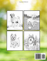 Cute Dogs Coloring Book for Adults: Anti-Stress, Anxiety, and Relaxation | 50 Adorable Dog Breeds WoodArtSupply