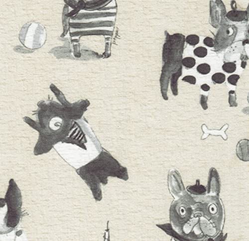 HomePop Home Decor | Upholstered Curved Pet Bed | Luxury Cat & Dog Beds & Furniture | Round Pet Bed Created with Stain Resistant Fabric, Cream and Gray, Medum HomePop