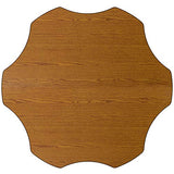 Flash Furniture Wren 60'' Flower Oak Thermal Laminate Activity Table - Standard Height Adjustable Legs Flash Furniture
