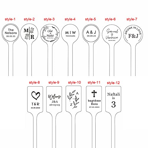 grr 100pcs Custom Wooden Stir Sticks for Wedding,Personalized Wooden Stir Sticks,Custom Engraved Coffee Stirrers,Wedding Decor (100 Pcs,15 CM) - WoodArtSupply