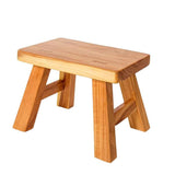 Golden Sun WM Sturdy Step Stool Footstool Solid Wooden 11 inch for Kids Adults Plant Stand Plant Stand Fishing Stool (Natural), Small Golden Sun WM