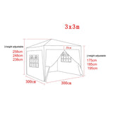 Panana Pop Up Gazebo 10''x10'' Waterproof Outdoor Garden Marquee Awning Party Tent Canopy and Carry Bag 3 X 3m (White) Panana