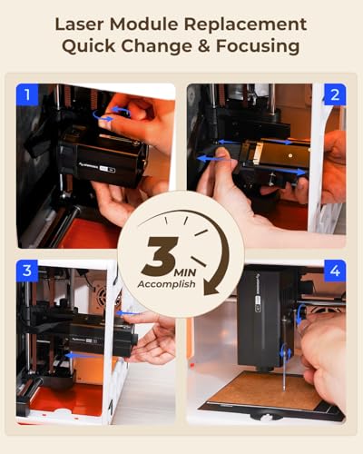ATOMSTACK P1 Dual Laser Engraver, 5W Diode, 1.2W Infrared Laser, Laser Cutter, Enclosed Laser Engraving Machine, Beginners, Hobbyists, Stainless Steel, Black Acrylic, Unibody Laser, 2-in-1 Laser ATOMSTACK