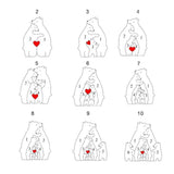 Personalized Wooden Bear Puzzle with 1-8 Family Name, Custom Family Name Sculpture - Ideal for Christmas, Birthdays, Housewarming - Unique Wooden Decor Gift for Mom and Dad Smile lab