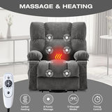 MAHOMICO Power Lift Recliner Chair for Elderly with Vibration Massage and Lumbar Heating, Electric Lift Recliner Sofa with USB Charging Port and Side Pocket for Living Room Comfort