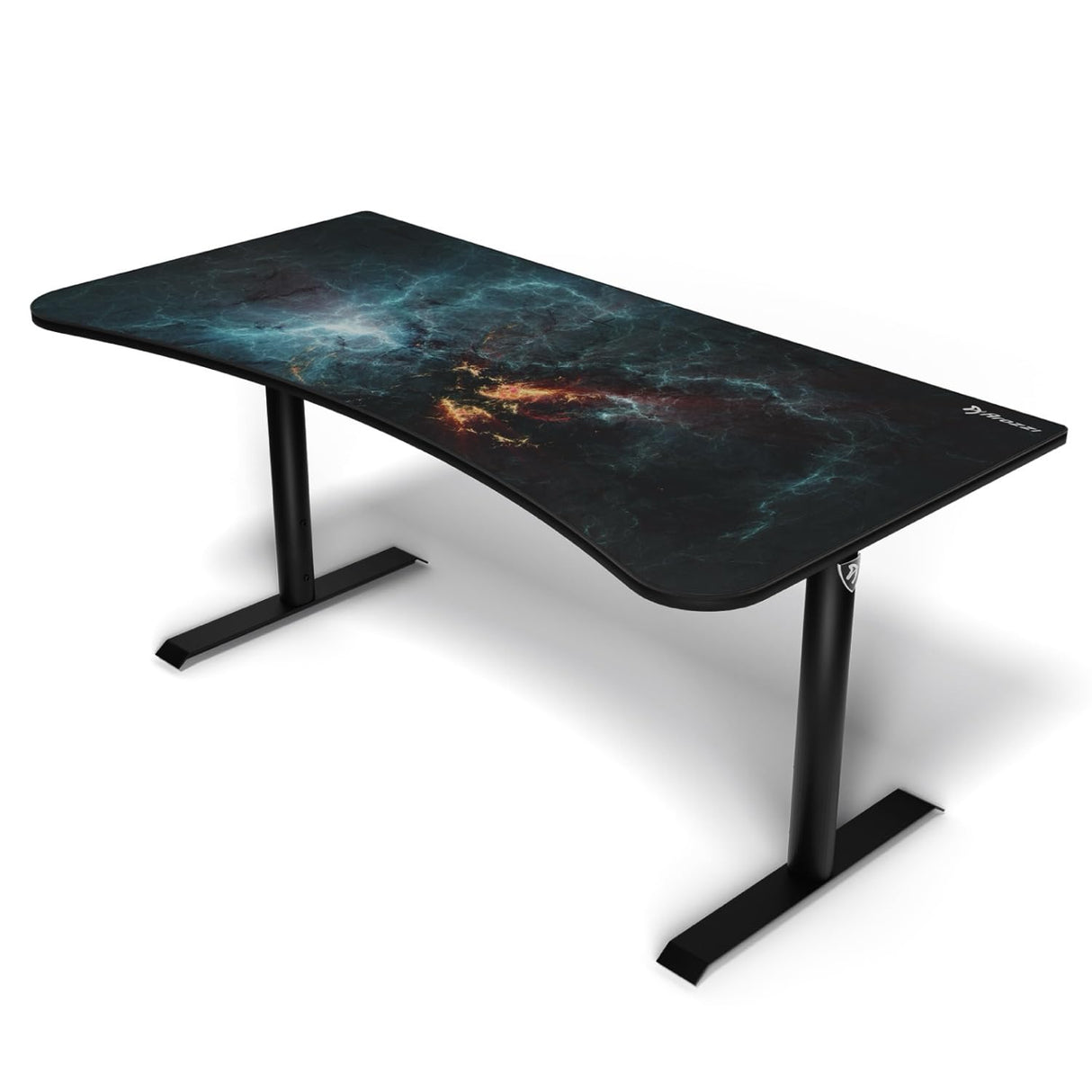 Arozzi Arena Special Edition Ultrawide Curved Gaming and Office Desk with Full Surface Water Resistant Desk Mat Custom Monitor Mount Cable Management Cut Outs - Omega Arozzi