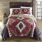 Donna Sharp Queen Bedding Set - 3 Piece - Mojave Red Southwest Quilt Set with Queen Quilt and Two Standard Pillow Shams - Machine Washable Donna Sharp
