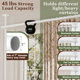 Goovilla Room Divider for Room Separation, Tension Curtain Rods No Drilling, 4-10ft(H) 28-114inch(W) Adjustable Temporary Privacy Wall Divider, Heavy Duty Freestanding Space Partition Separator, White Goovilla