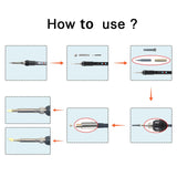 Casnorton 3D Printer Smoothing Tool Kit,3D Printing Modify Finishing Smoothing Solding Welding Iron Tool Cleaning Needle Soldering Iron with 8Pcs Brass Trimming Casnorton