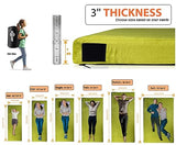 Gaialoop 3 Inch Memory Foam Camping Mattress, Dual Layer Thick Sleeping Camp Pad for Car Tent Cot, Roll-Up Portable Glamping Floor Bed for Guests Sleepover[Cot: 72 * 24 * 3"] Gaialoop