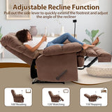 Chizzyseat Manual Adjustable Oversized Recliner Chair with Phone Holder, Extra Large Recliner for Heavy Duty Adults 400lbs, Big Man Recliners for Living Room, Nursery, RV