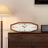 DaguyS Wooden Retro Wall Clocks, 18 Inches Square Clocks Rectangular Wall Clock Battery Operated Silent Non-Ticking, for Kitchen Living Room Office Home Desk Bedroom (Brown) DaguyS
