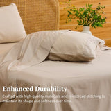 Bedlifes Deep Pocket Sheets 18-24 Inch, Queen Size Egyptian Cotton 1000 Thread Count, 4-Piece - Fits Extra Thick Mattresses, Cooling & Breathable (Linen) Bedlifes