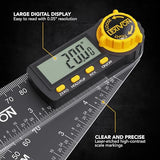 LEXIVON Aluminum Digital Angle Finder Gauge, 5-inch/130mm Multi-Purpose Protractor, Includes XL Display and Rugged Zippered Pouch (LX-DAF5) LEXIVON