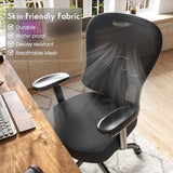 ELABEST Ergonomic Office Chair,Home Desk Chair with Mesh Back,Adjustable Lumbar Support,Built-in Springs Wide Seat,Executive Task Chair with 3-D Big Armrests,Tilt Function,Computer Desk Chair ELABEST