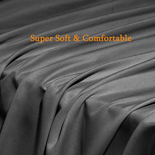 SONORO KATE Bed Sheet Set Super Soft Microfiber 1800 Thread Count Luxury Egyptian Sheets Fit 18-24 Inch Deep Pocket Mattress Wrinkle-6 Piece (Dark Grey, Queen) SONORO KATE
