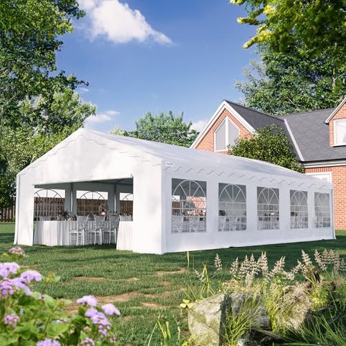 Quictent 20x30 Heavy Duty Party Tent Upgraded Galvanized Outdoor Canopy Tent Carport Wedding Event Shelter Wedding Tents for Parties with Storage Bags Quictent