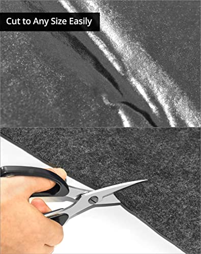 QWORK Oil Absorbing Pad Garage Floor Mats, Over Large 8.5' x 6' Reusable/Washable Oil Spill Mat Parking Mats, Protect Floor from Drips, Stainls, Spills & Splashes, Black, 1 Pack QWORK