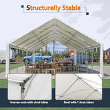 20x40 FT Heavy Duty Party Tent, Large Commercial Wedding Event Tent with Triangle Structure & 3 Carry Bags, Waterproof Outdoor Canopy Gazebo for Parties, Carport, Camping and Patio Events dafrigic