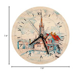 FOKOCALI 20 Pack Wooden Wall Clock 7.9 inch Sublimation Round Wall Clock Blanks Wood Clocks for Living Room DIY Sublimation Heat Press Printing FOKOCALI