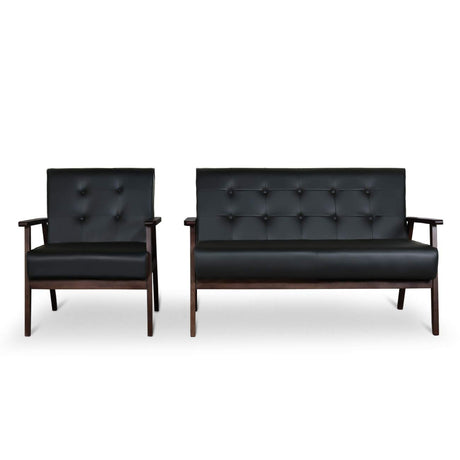 JIASTING Mid-Century Retro Modern Living Room Sofa Set with Loveseat and Seating Sofa Chair, Couch and Lounge Chairs JIASTING