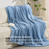 Bedsure Full Comforter Set Navy Blue, 8 Pieces Prewashed Full Size Bed in a Bag with Soft Fleece Bed Blanket, Down Alternative Bedding Set for All Seasons, Sheets, Pillowcases & Shams Bedsure