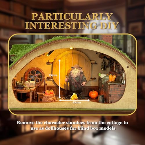 DIY Miniature House Kit - Wooden 3D Puzzles Blind Box Design, Stress-Relieving Craft for Teens & Adults, Dollhouse Kit Gift & Home Decor