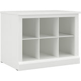 kathy ireland Home by Bush Furniture Woodland Small Shoe Bench with Shelves, 24-Inch, White Ash (WDS224WAS-03) Bush Business Furniture
