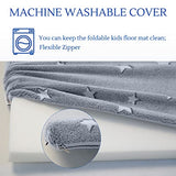 MeMoreCool Kids Floor Mattress, Play Mat Muscle Mat Large 6x4 FT, Thicken Foam Futon Mattress for Playroom, Foldable Sleeping Crawling Pad for Children’s Play Area MeMoreCool