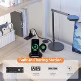 Jocoevol Twin Size Loft Bed with L-Shaped Desk, LED Lights,Charging Station, Industrial Heavy Duty Metal Loft Bed Frame with 3 Storage Shelves and 3 Fabric Drawers, Safety Guard & Ladder, White Jocoevol
