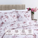 Dreamology Twin Duvet Cover, Duvet Cover Twin with Button Closure,Microfiber,Bedding Set,Piped Edges & Fade Resistant Duvet Cover Set, Bedding Duvet Covers & 1 Pillow Shams (Dusty Floral) Dreamology