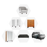 Txcucc Sofa Legs Square Bed Feet 5 inch Wood Replacement Leg for Furniture Set of 8, Dark Brown… Txcucc