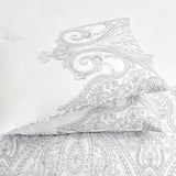 Sunshine Nicole Reversible Comforter Set, Brushed Microfiber Fabric with Embroidery for Front and Printed Microfiber Fabric for Reverse, 3 Pieces Grey White King Sunshine Nicole
