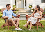Wooden Folding Adirondack Chair Set of 2, Half Pre-Assembled Wood Lounge Chair for Outdoor Patio Garden Lawn Backyard Deck Pool Beach Firepit