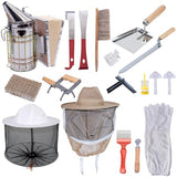 ThxBees 8 Frame Bee Hive Starter Kit, Beehives and Supplies, Beehive Dipped in 100% Beeswax with Frames, Bee Starter Kit Includes Hive Pro Feeder, 2Pcs Bee Keeper Hats, 17Pcs Beekeeping Tool Kit ThxBees