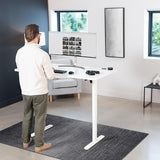 VIVO Electric 60 x 30 inch Stand Up Desk, Height Adjustable, White Top White Frame, Home and Office Furniture Sets, DESK-KIT-0W6W VIVO
