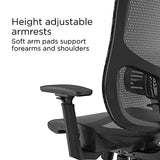 STAPLES Kroy Ergonomic Office Task Chair, Breathable Mesh Swivel Seat & Back, Adjustable Height, Lumbar Support, Black STAPLES
