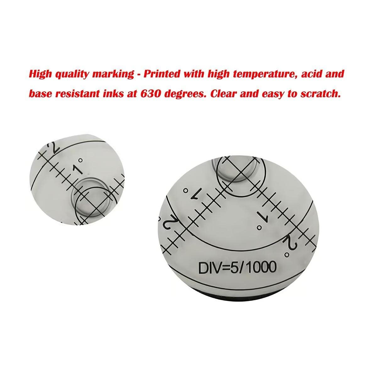 Circular Bubble Levels 2.4 Inch 60mm Accuracy 15'/2 Round High Precision Aluminium Bullseye RV leveling Bubble Levels For Motorhome, Camping, Trailer, Construction, CNC machine(Circular-6012s - WoodArtSupply