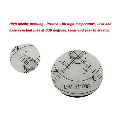 Circular Bubble Levels 2.4 Inch 60mm Accuracy 15'/2 Round High Precision Aluminium Bullseye RV leveling Bubble Levels For Motorhome, Camping, Trailer, Construction, CNC machine(Circular-6012s - WoodArtSupply