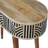YuanDesign Artisan Furniture Solid Wood Edessa Bone Inlay Console Table YuanDesign