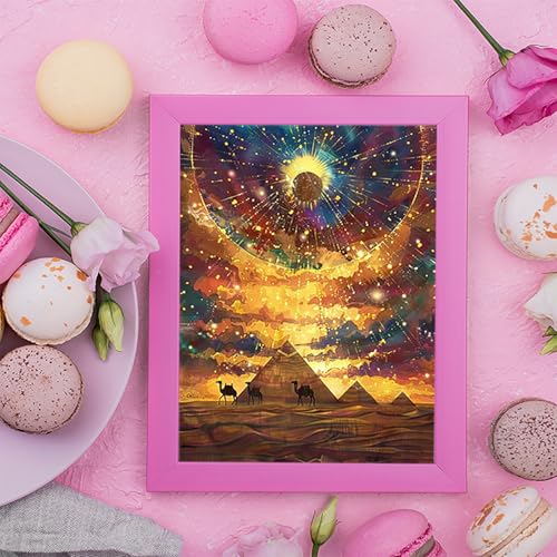 DIY 5D Diamond Painting Kits for Adults, Egypt Diamond Arts Kits, Pyramid Diamond Art Kit, Full Round Drill Diamond Paintings Mosaic Kits for Adults for Wall Room Decor, Gifts for Women 12x16 inch YL Mainland
