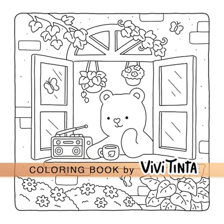 Fuzzy Hygge: Cute and Cozy Coloring Book for Adults & Teens Featuring Adorable Animals Characters for Stress Relief (Fuzzy Friends Coloring) Vivi Tinta