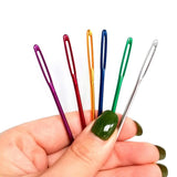 18 Pieces Yarn Needle,Tapestry Needle Bent Embroidery Needles Bent Tip Needles,Large-Eye Blunt Needles with Random Box for Knitting Crochet (Random Color) UOOU