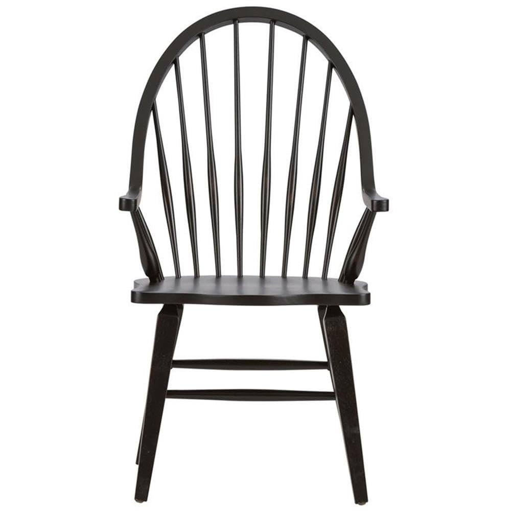 Liberty Furniture Industries Windsor Back Arm Chair, W25 x D25 x H41, Black Liberty