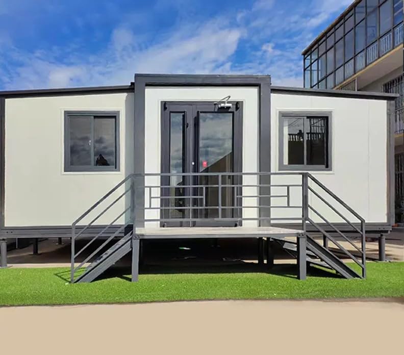 SalQam Container Homes 20ft and 40ft Portable Prefabricated Tiny Home, Mobile Expandable Prefab House for Garden,Warehouse,Storage,Vacation Houses,Office Spaces with Restroom Easy Assemble. - WoodArtSupply