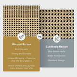 mopio Haylee Farmhouse Rattan Study Desk with Adjustable Shelf Storage Space mopio